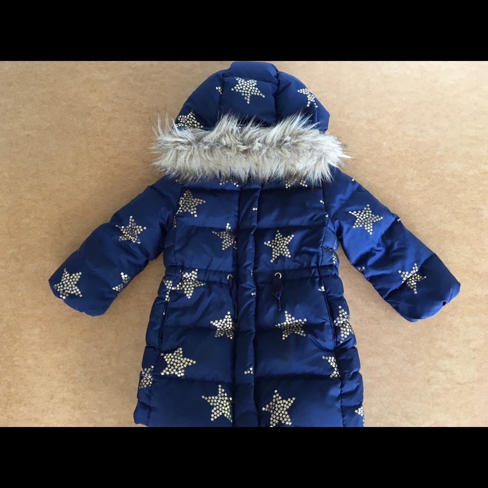Baby Gap Down Coat with Gold Stars